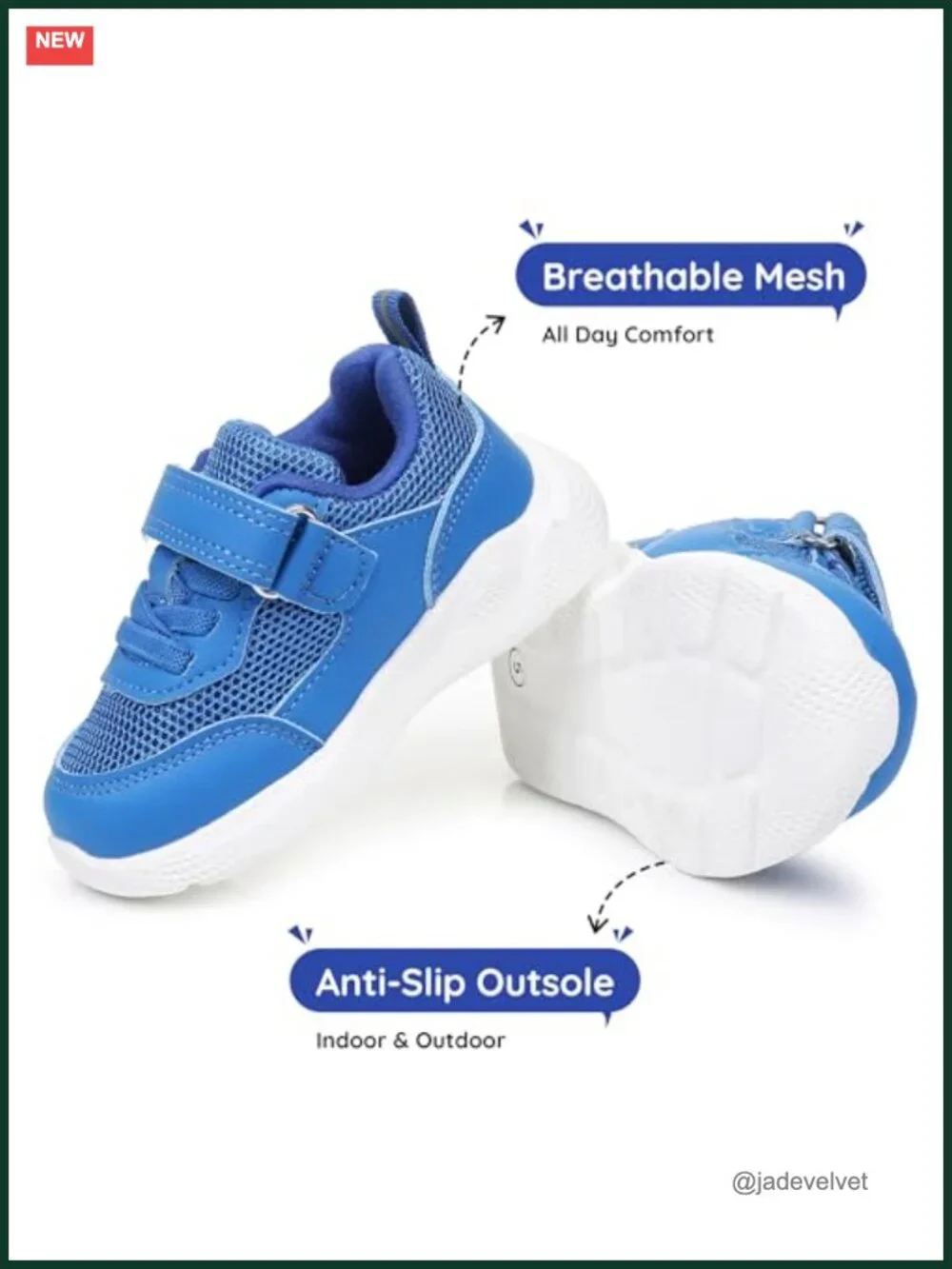 Baby & Toddler Sneakers - Breathable Mesh First Walker Shoes with Adjustable